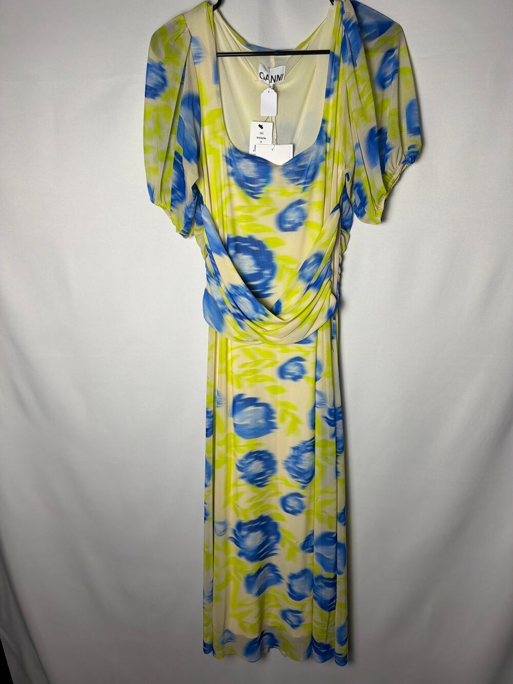 Ganni floral Green and Blue Midi Dress